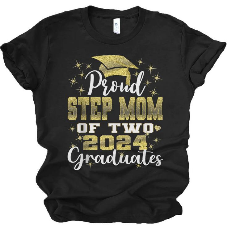 Proud Step Mom Of Two 2024 Graduate Class 2024 Graduation Unisex Jersey T-Shirt