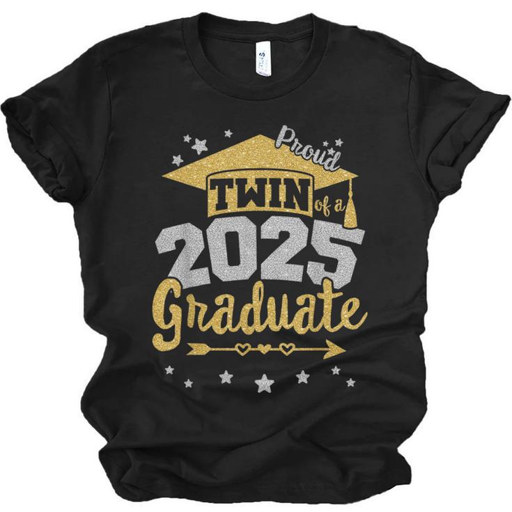 Proud Twin Of a 2025 Graduate Team 25 Senior Graduation Unisex Jersey T-Shirt