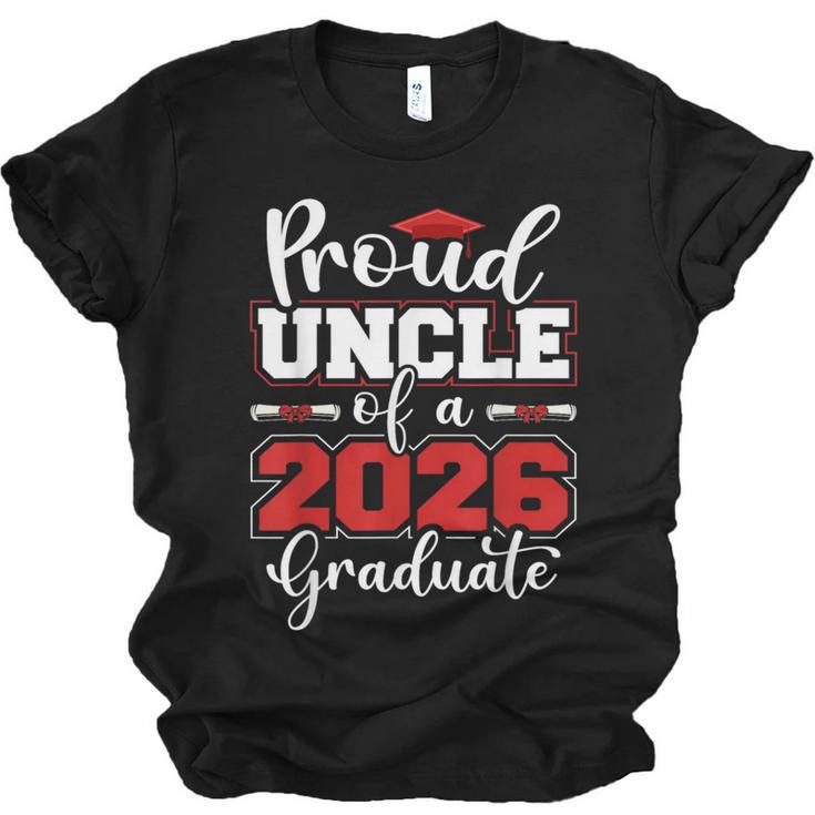Proud Uncle Of A 2026 Graduate Senior Family Graduation Unisex Jersey T-Shirt
