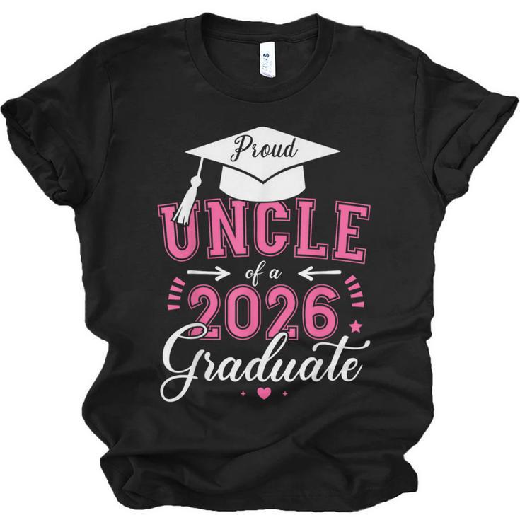 Proud Uncle Of a Class Of 2026 Graduate For Graduation Unisex Jersey T-Shirt