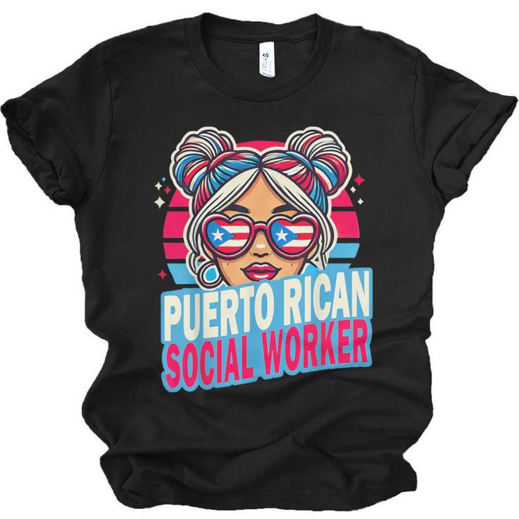 Puerto Rican Latina Social Worker MSW Masters Graduation Unisex Jersey T-Shirt