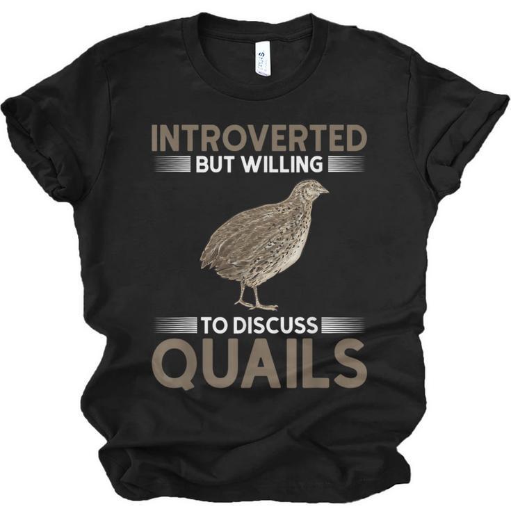 Quail Bird Lover Introvert Quail Unisex Jersey T-Shirt