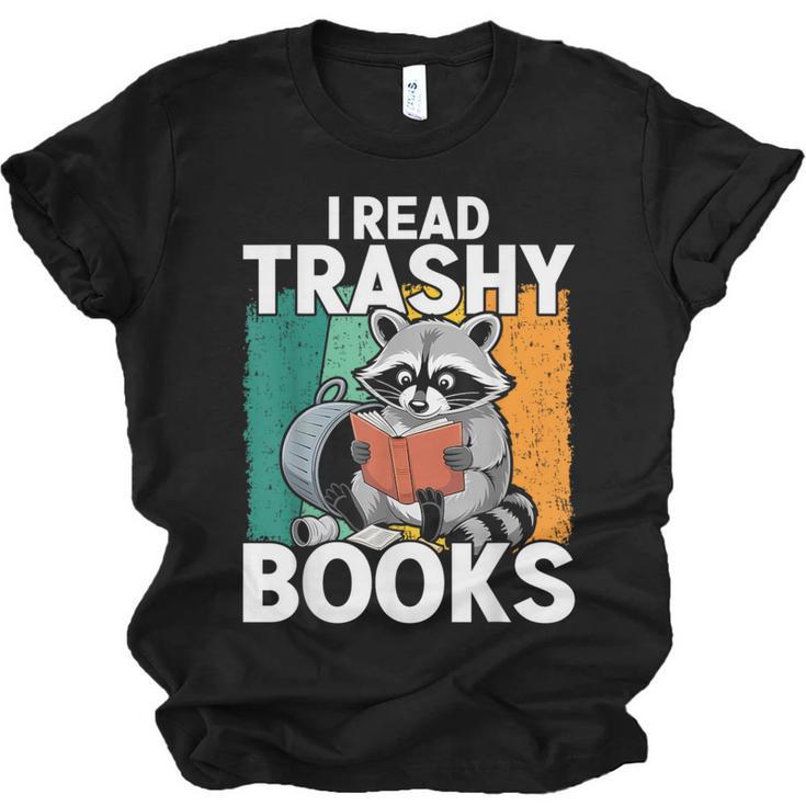 Raccoon Smutty Book Lover Spicy Romance Novels Women's Unisex Jersey T-Shirt