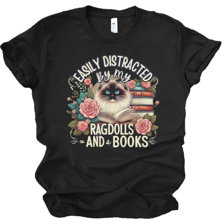 Ragdoll Lover Ragdoll Cat Ragdolls And Books Unisex Jersey T-Shirt