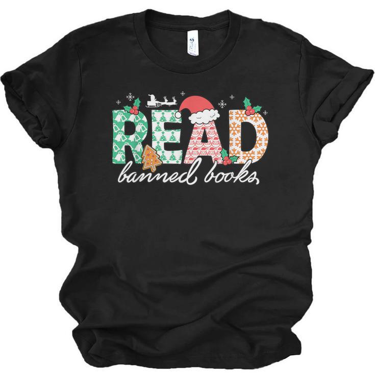 Read Banned Books Christmas Holiday Unisex Jersey T-Shirt