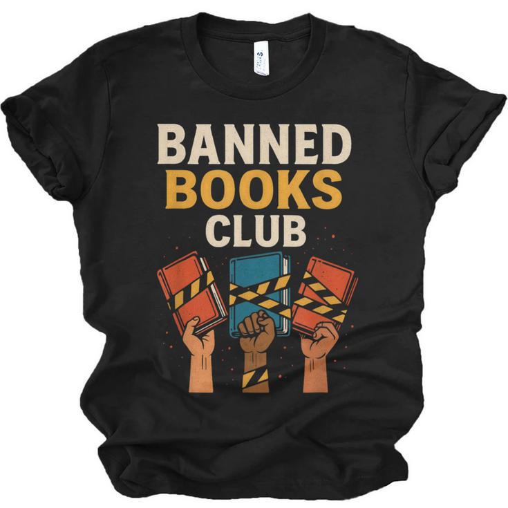 Read Banned Books Club Freely Anti-Censorship Librarian Unisex Jersey T-Shirt