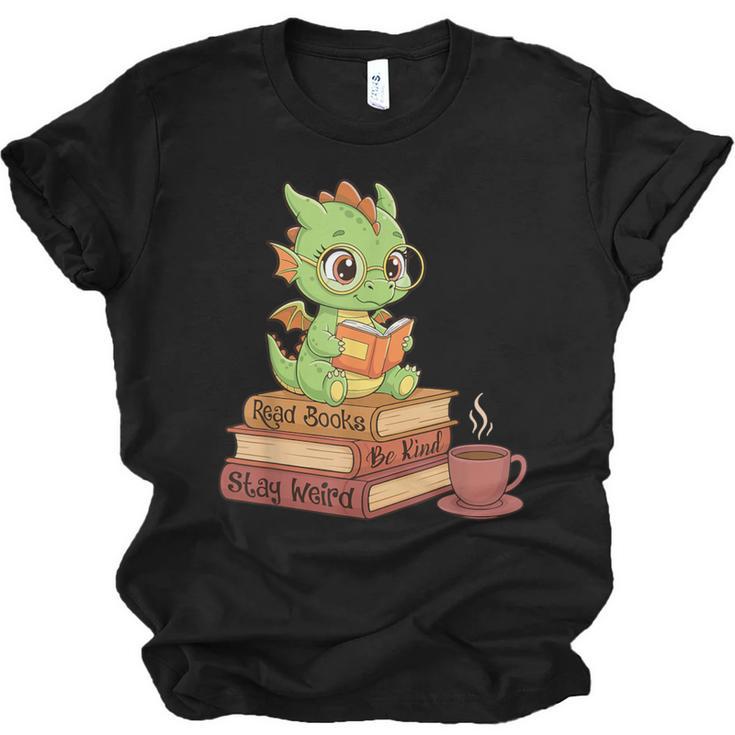 Read Books Be Kind Stay Weird Reading Bookworm Reader Unisex Jersey T-Shirt