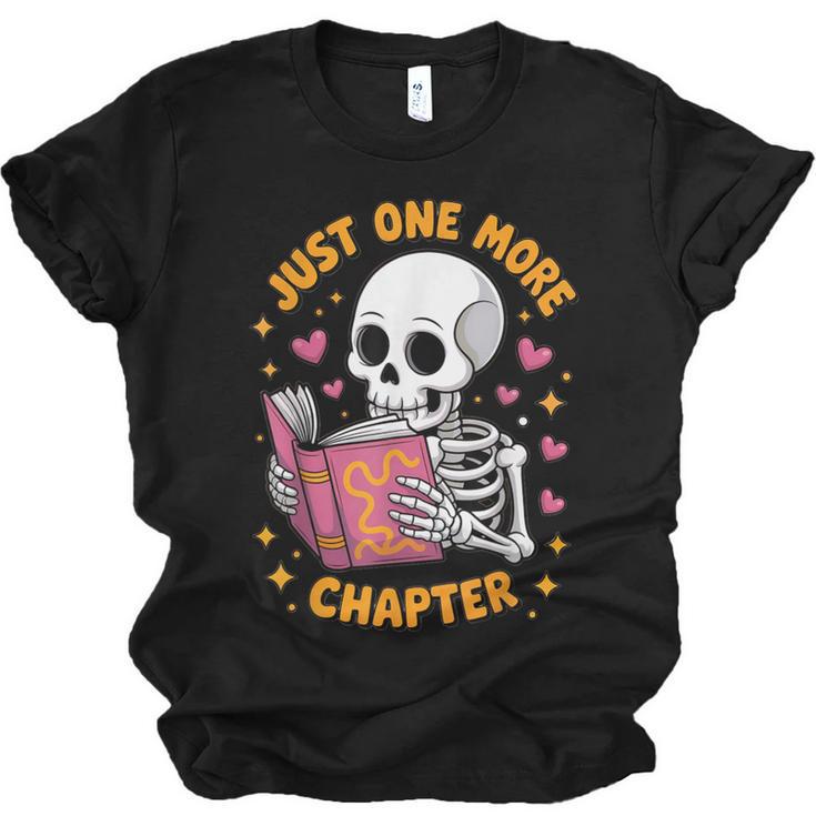 Read Books Lover Bookworm Cute Reading Just One More Chapter Unisex Jersey T-Shirt