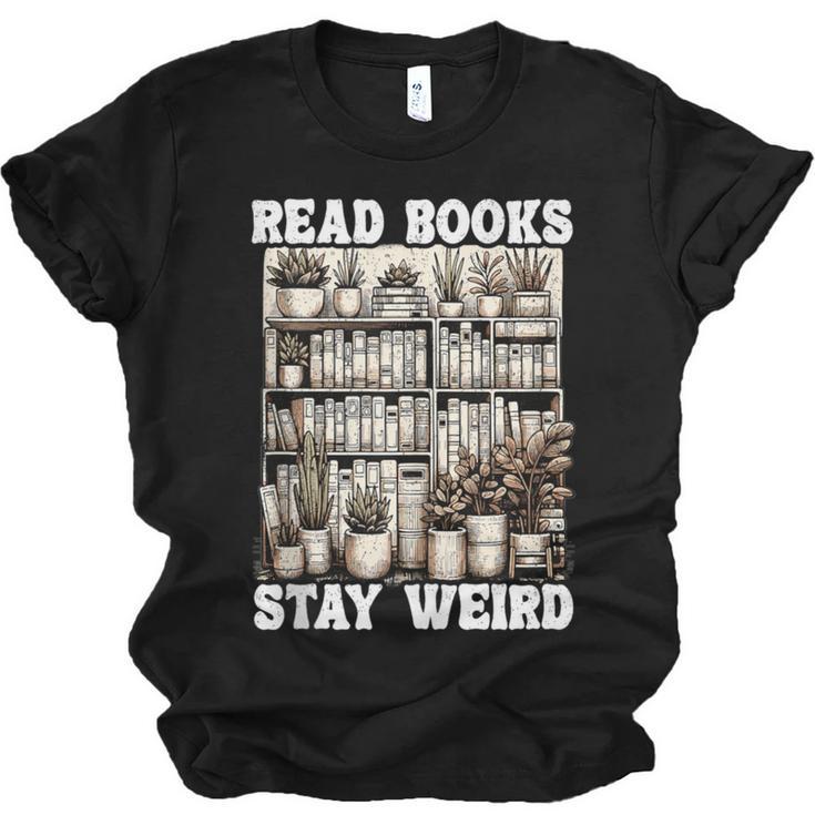 Read Books Stay Weird Introvert Book Lover Book Unisex Jersey T-Shirt