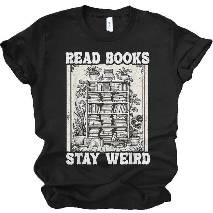 Read Books Stay Weird Introvert Book Lover Book Unisex Jersey T-Shirt