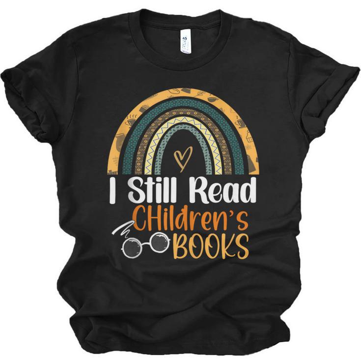 I Still Read Children's Books Rainbow Unisex Jersey T-Shirt