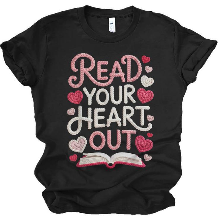 Read Your Cute Heart Out Teacher Librarian Love Reading Book Unisex Jersey T-Shirt