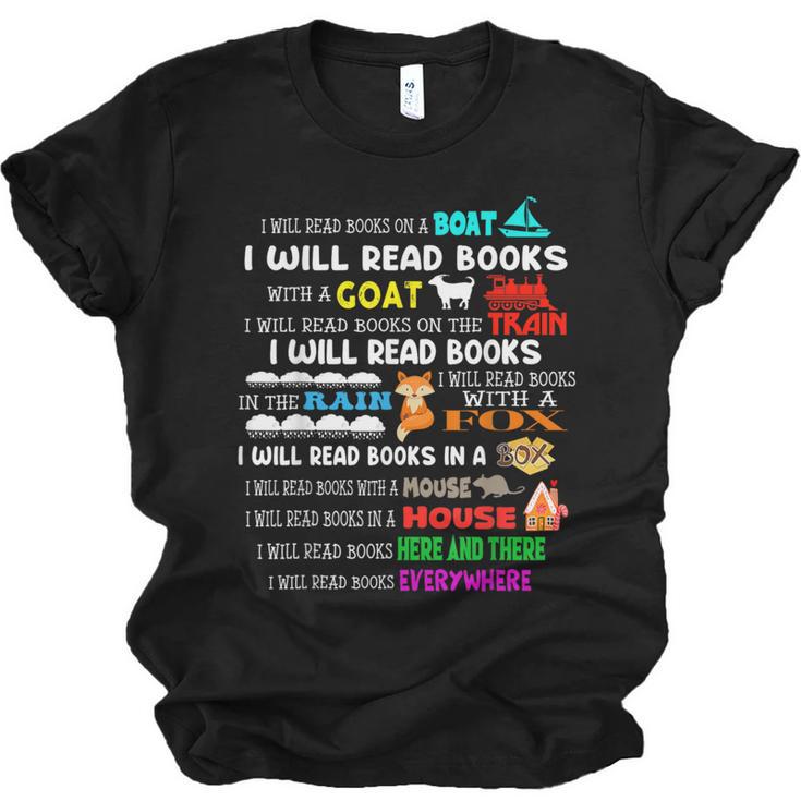 Read My Shirt Day For Kids Boy Girls i Will Read Book Unisex Jersey T-Shirt