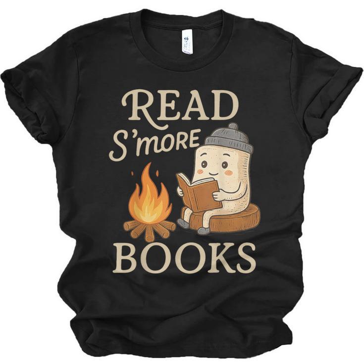 Read S'More Books Campfire Reading Book Lovers Camper Unisex Jersey T-Shirt
