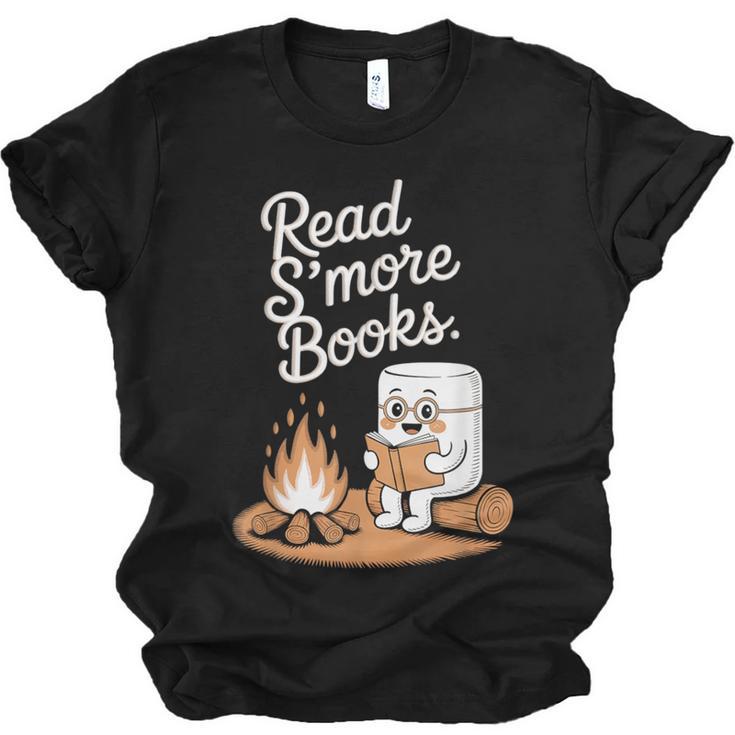 Read S'More Books Camping Outdoors Reading Campfire Smores Unisex Jersey T-Shirt