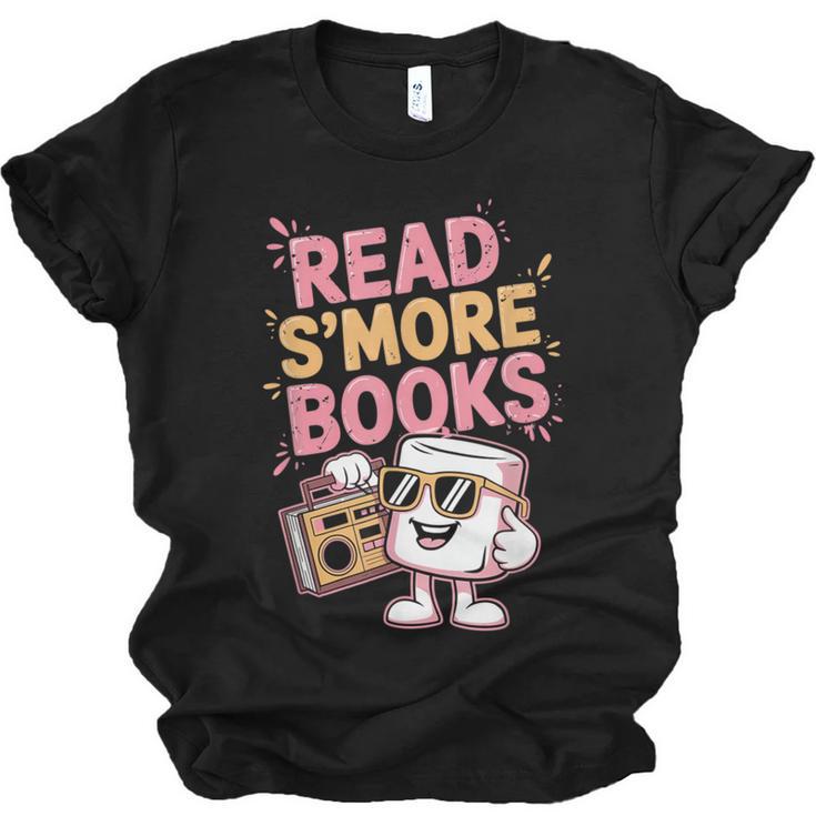 Read S'More Books Camping Outdoors Travel Campfire Smores Unisex Jersey T-Shirt