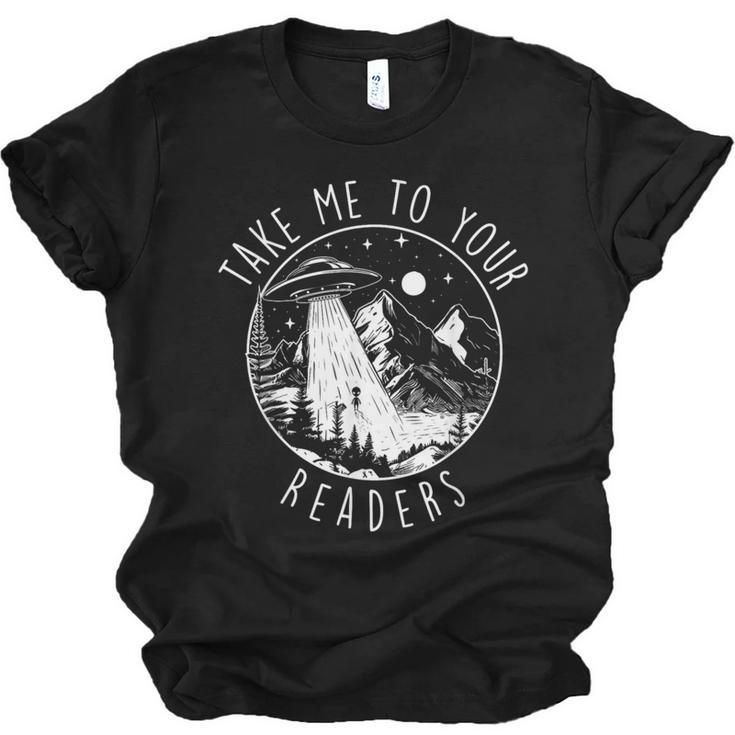 Take Me To Your Readers Book Lover Reading Bookworm Unisex Jersey T-Shirt