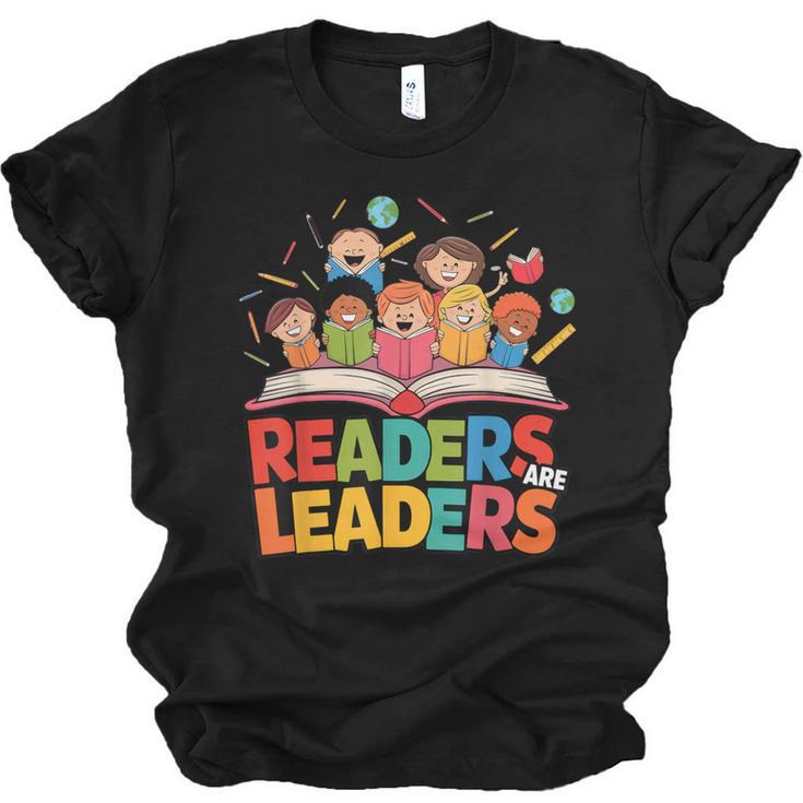Readers Are Leaders Motivational Reading Book Quote Unisex Jersey T-Shirt