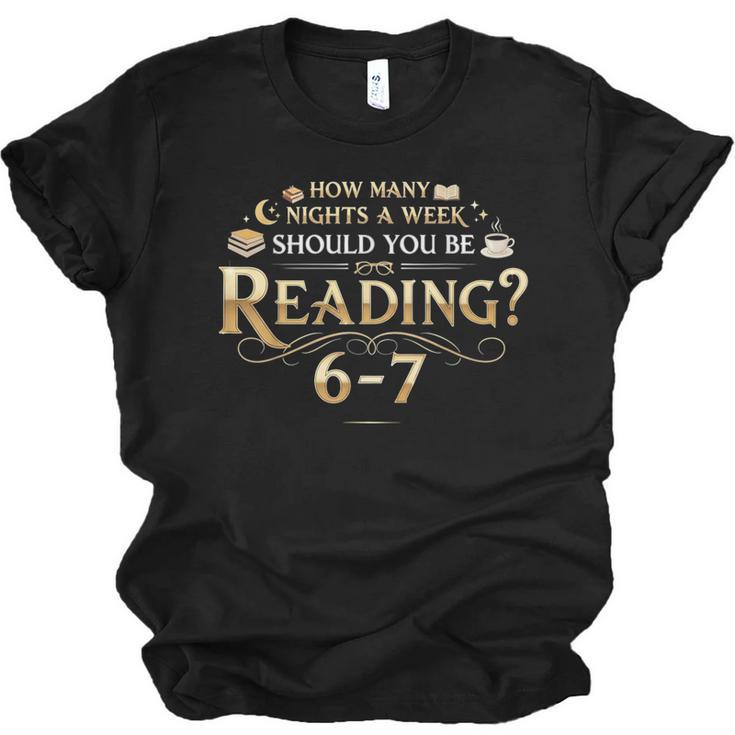 Reading 6–7 Teacher Librarian English Book Lover Quote Unisex Jersey T-Shirt