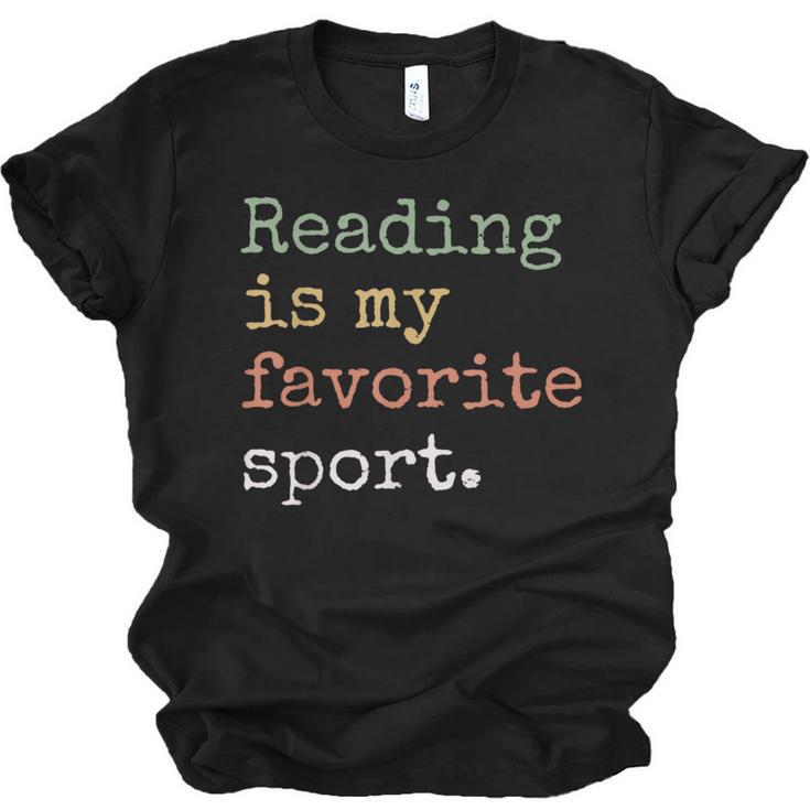 Reading Is My Favorite Sport Book Lovers Man Woman Unisex Jersey T-Shirt