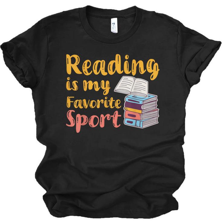 Reading Is My Favorite Sport Book Lovers Unisex Jersey T-Shirt