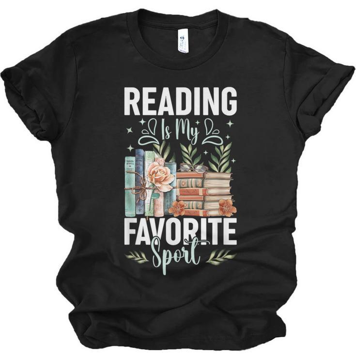 Reading Is My Favorite Sport Bookworm Unisex Jersey T-Shirt