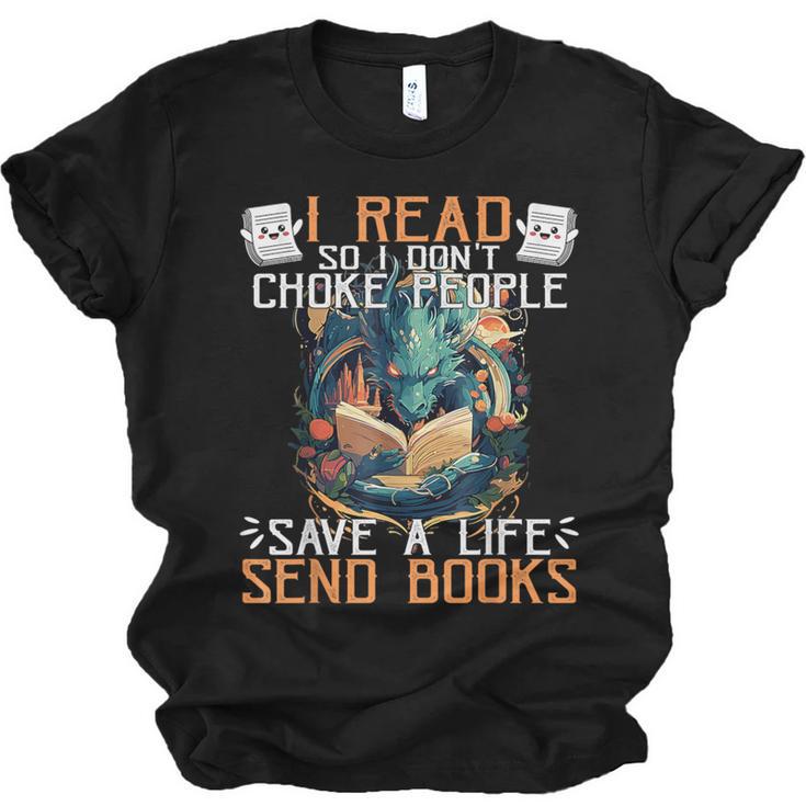 Reading Readers I Read Send Books Dragon Bookworm Tee Unisex Jersey T-Shirt