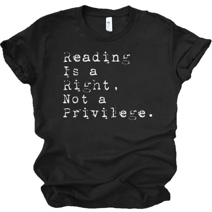 Reading Is a Right Not a Privilege Banned Books Unisex Jersey T-Shirt