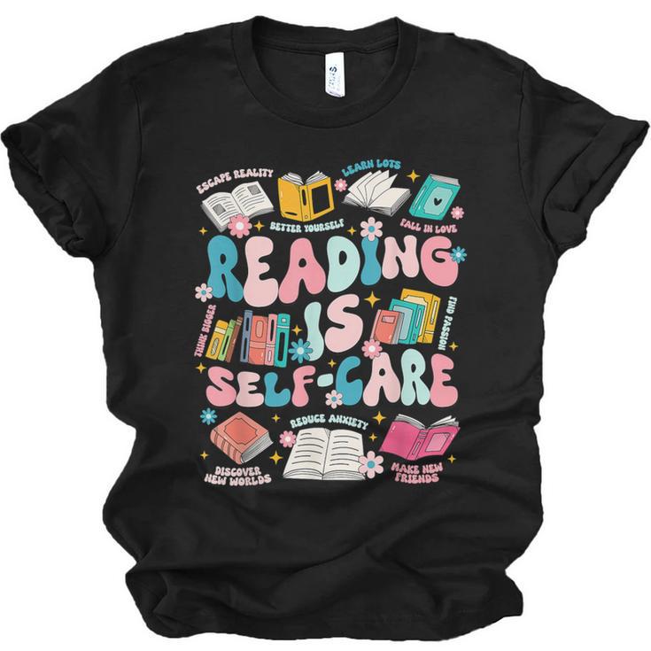 Reading Is Self-Care Book Lover Teacher Student Men Women Unisex Jersey T-Shirt
