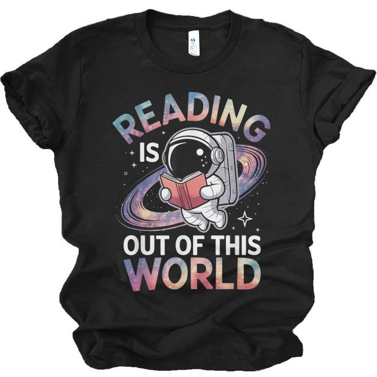 Reading Is Out Of This World Space Book Lover Unisex Jersey T-Shirt