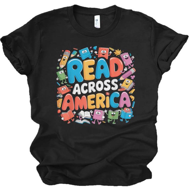 Reads Across Tee America Books Reader Reading Teacher Unisex Jersey T-Shirt