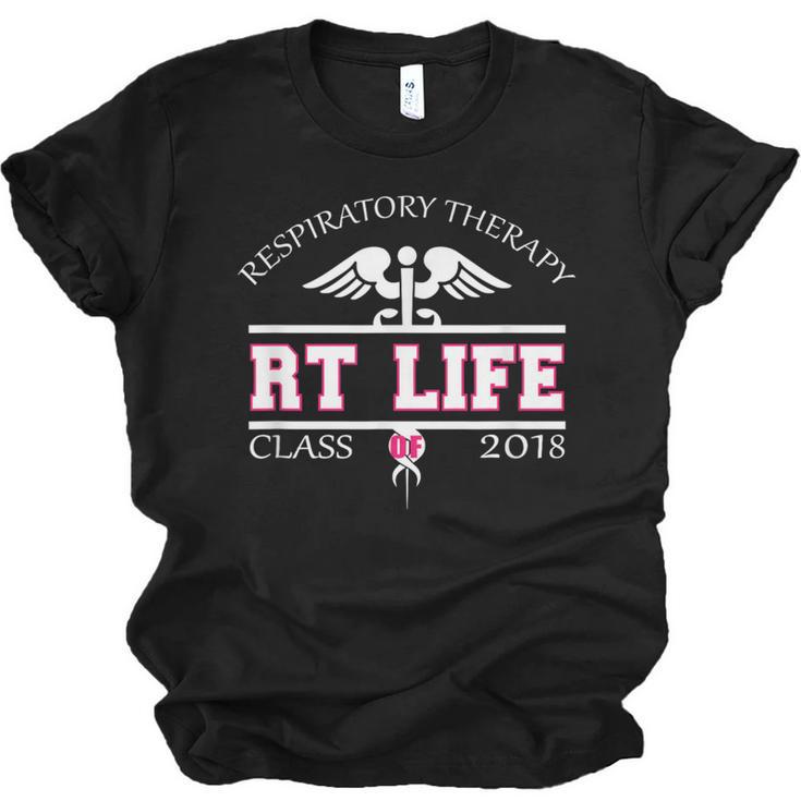 Respiratory Therapist Graduation Class Of 2018 Pink RT Life Unisex Jersey T-Shirt
