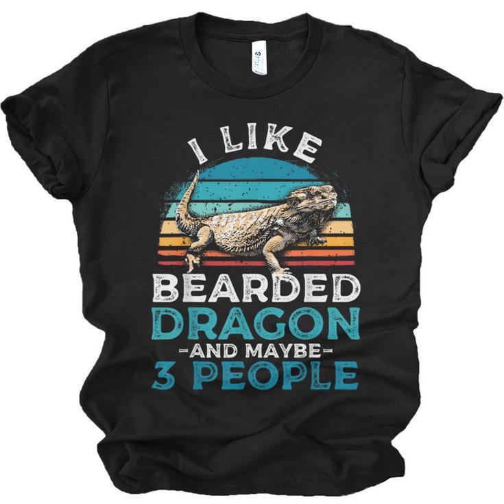 Retro Bearded Dragon Introvert For Lizard Lovers Unisex Jersey T-Shirt