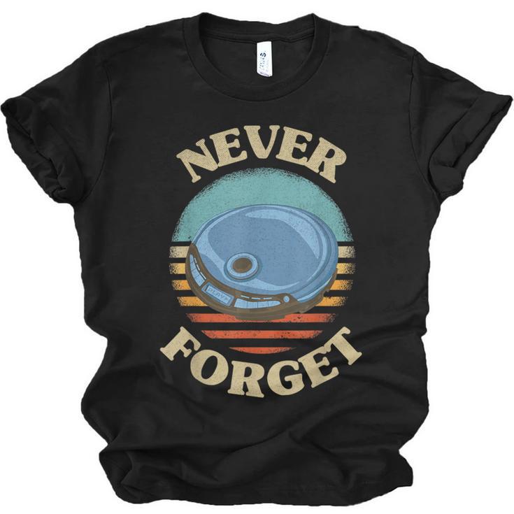 Retro CD Player Never Forget Nostalgia Vintage Unisex Jersey T-Shirt