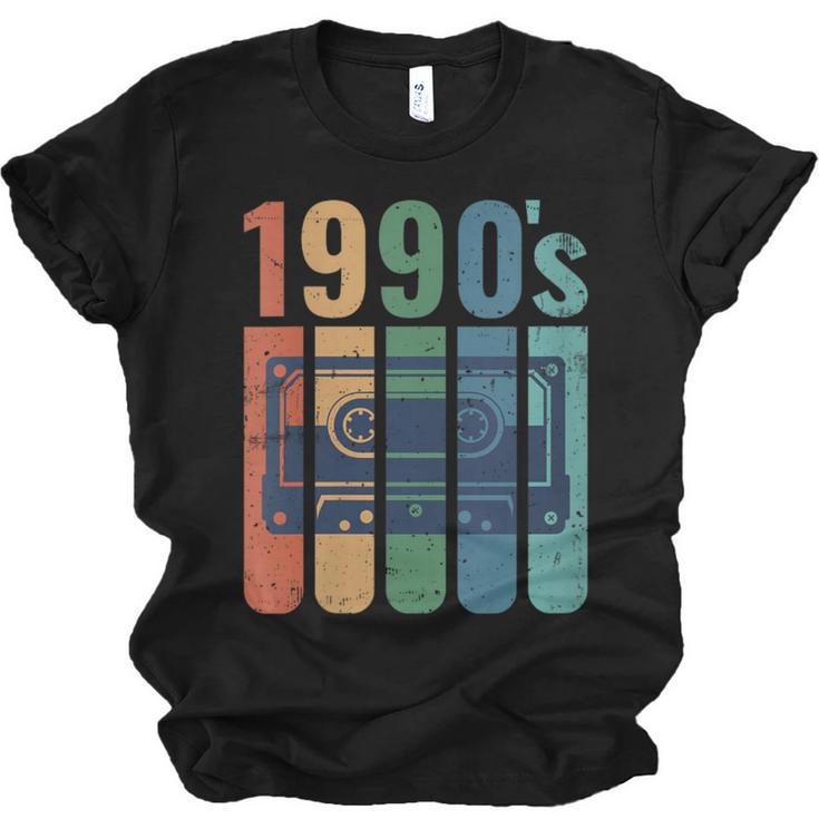 Retro Nineties Style Audio Tape Nostalgia Year 1990 Unisex Jersey T-Shirt