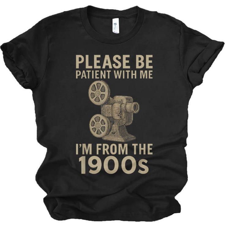 Retro Please Be Patient With Me I'm From The 1900s Projector Unisex Jersey T-Shirt
