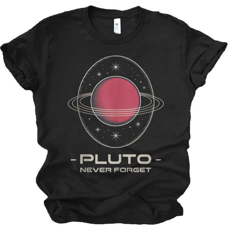 Retro Pluto Never Forget Classic Planet Pluto Nostalgia Unisex Jersey T-Shirt