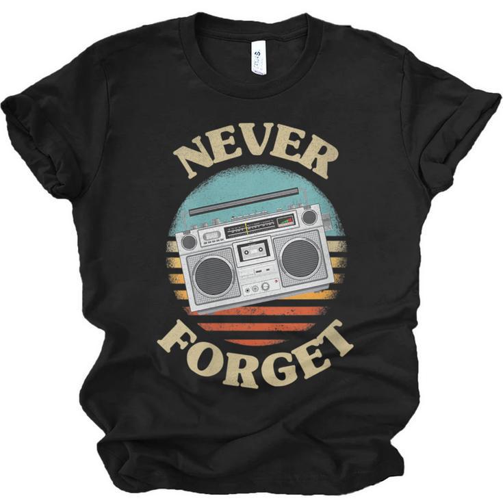 Retro Radio Never Forget Nostalgia Vintage Unisex Jersey T-Shirt
