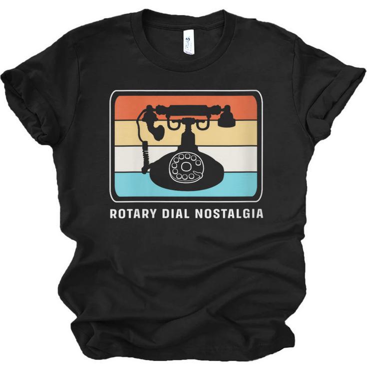 Retro Rotary Dial Nostalgia Dial Phone Unisex Jersey T-Shirt