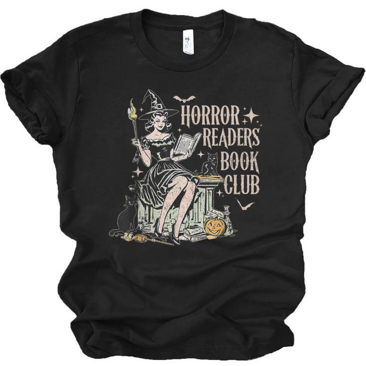 Retro Scary Horror Readers Book Club Spooky Halloween Unisex Jersey T-Shirt