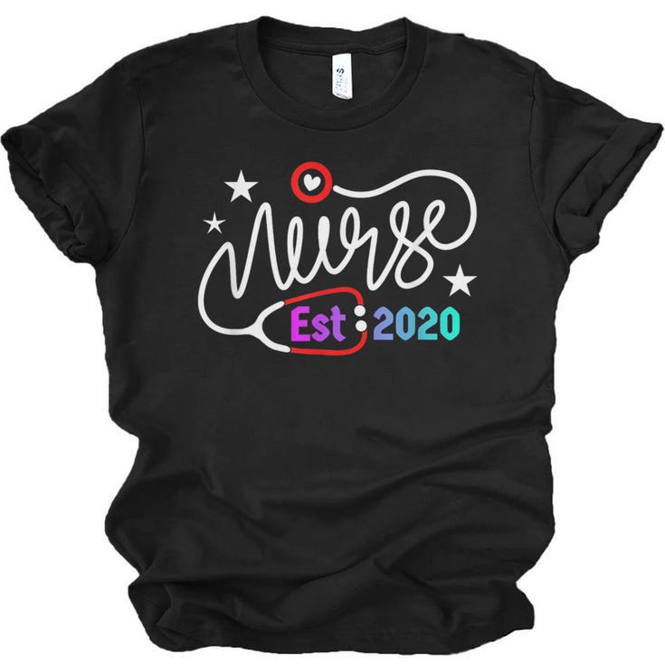 RN New Nurse Est 2020 Cute Nursing School Graduation 2K20 Unisex Jersey T-Shirt