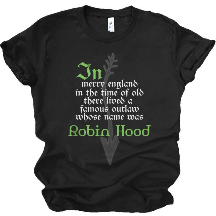 Robin Hood T Shirt For Book Lovers And Literature Fans Unisex Jersey T-Shirt