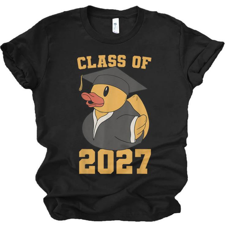 Rubber Duck Class Of 2027 Senior 2027 Graduation Year Senior Unisex Jersey T-Shirt
