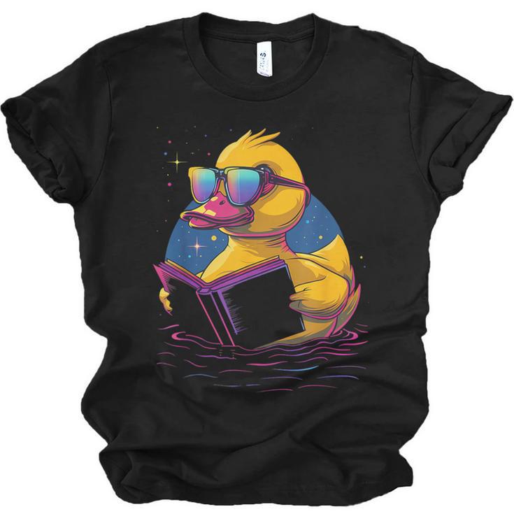 Rubber Duck Rubber Duckie Reading Book Rubber Duckling Unisex Jersey T-Shirt