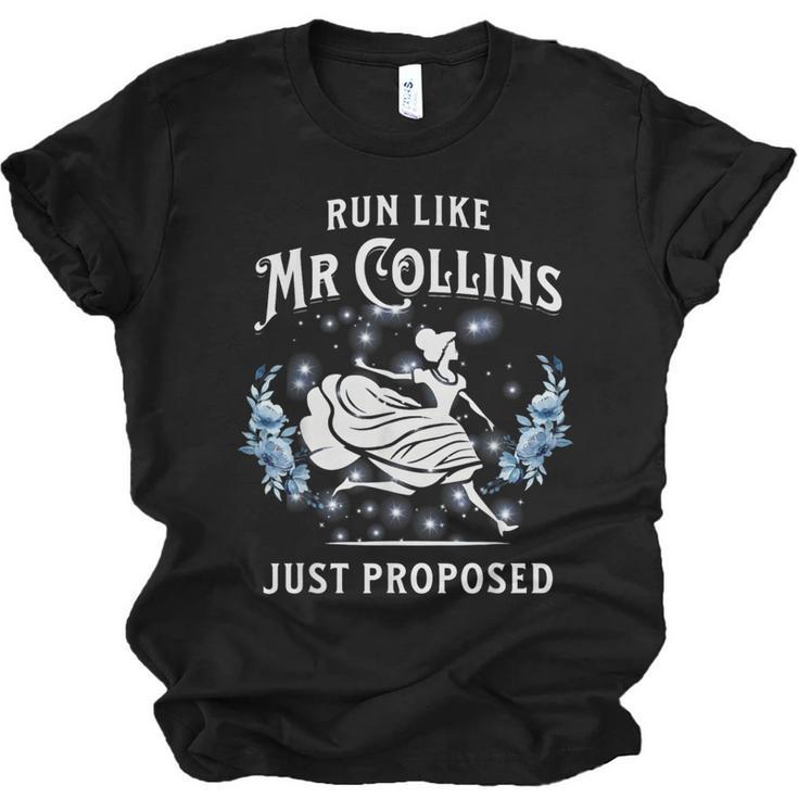 Run Like Mr Collins Just Proposed Books And Running Unisex Jersey T-Shirt