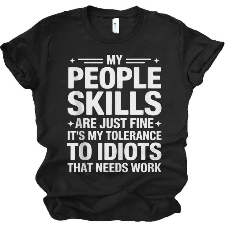 Sarcastic Saying Humor Introvert Workplace Attitude Unisex Jersey T-Shirt
