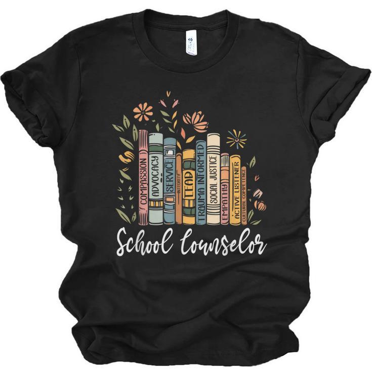 School Counselor Wildflower Books National School Counseling Unisex Jersey T-Shirt