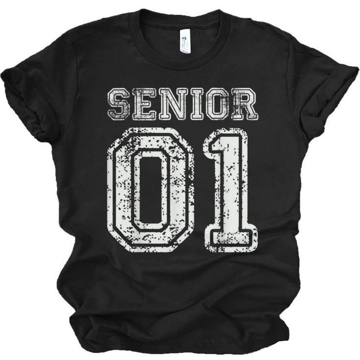 Senior 01 Class Of 2001 Retro College High School Graduation Unisex Jersey T-Shirt
