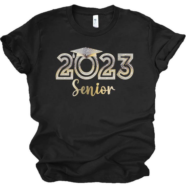 Senior 2023 Elegant Bling Graduation Senior 2023 Graduate Unisex Jersey T-Shirt