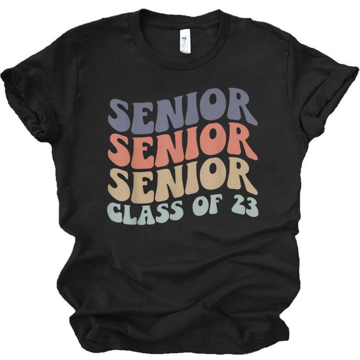 SENIOR 2023 Retro Class Of 2023 Seniors Graduation 23 Hippie Unisex Jersey T-Shirt